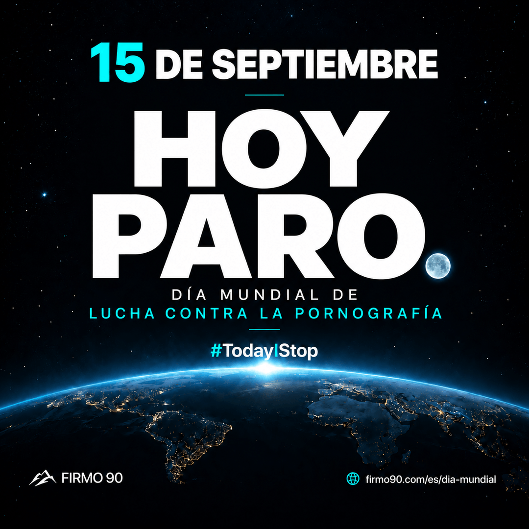 Afiche del Día Mundial contra la Pornografía, formato Cuadrado